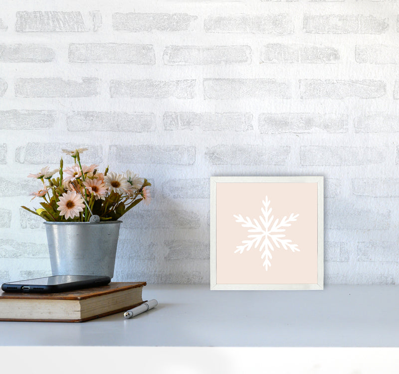 Snowflake Christmas Art Print by Orara Studio4040 Oak Frame
