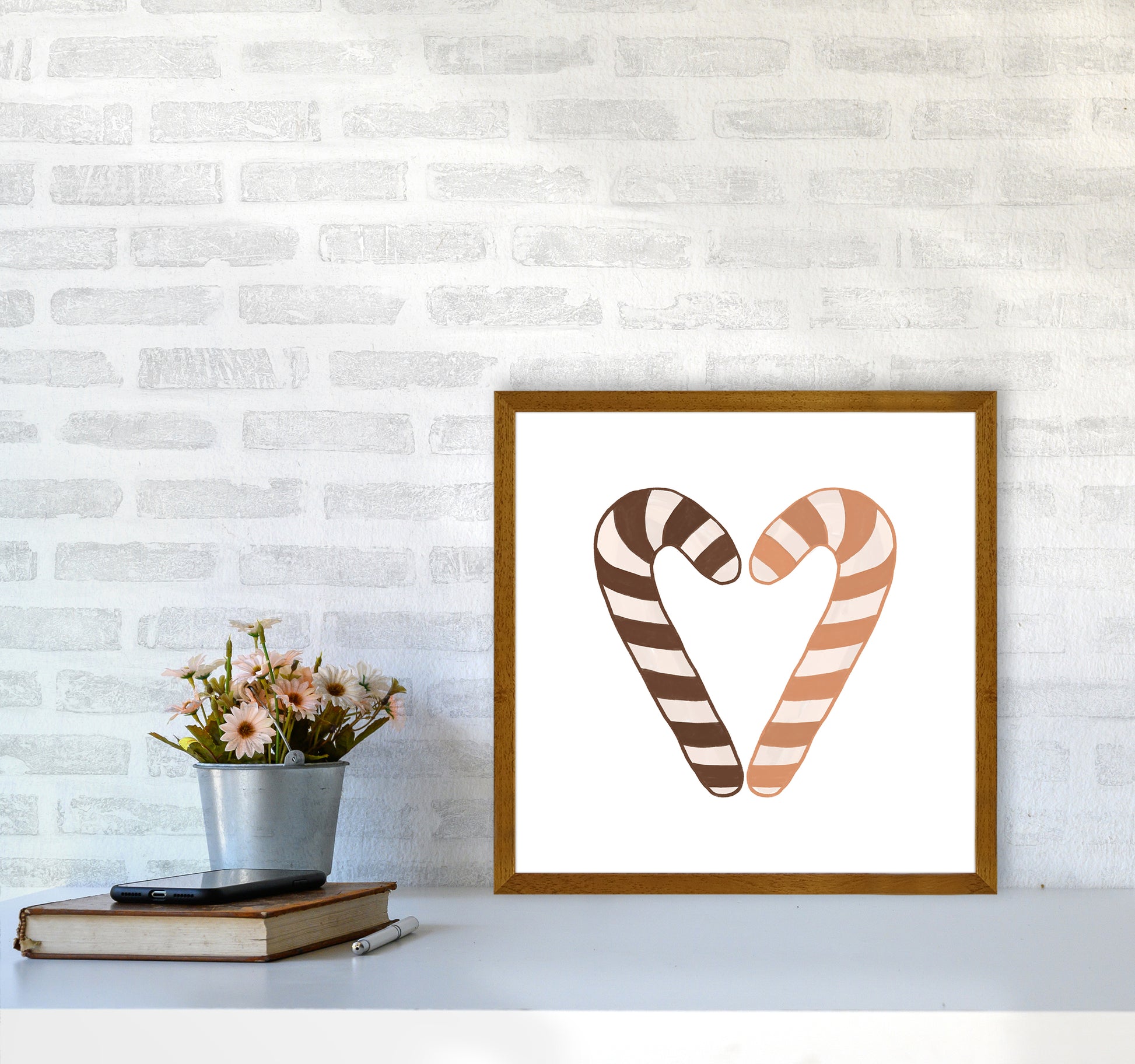 Candy Canes Christmas Art Print by Orara Studio5050 Print Only