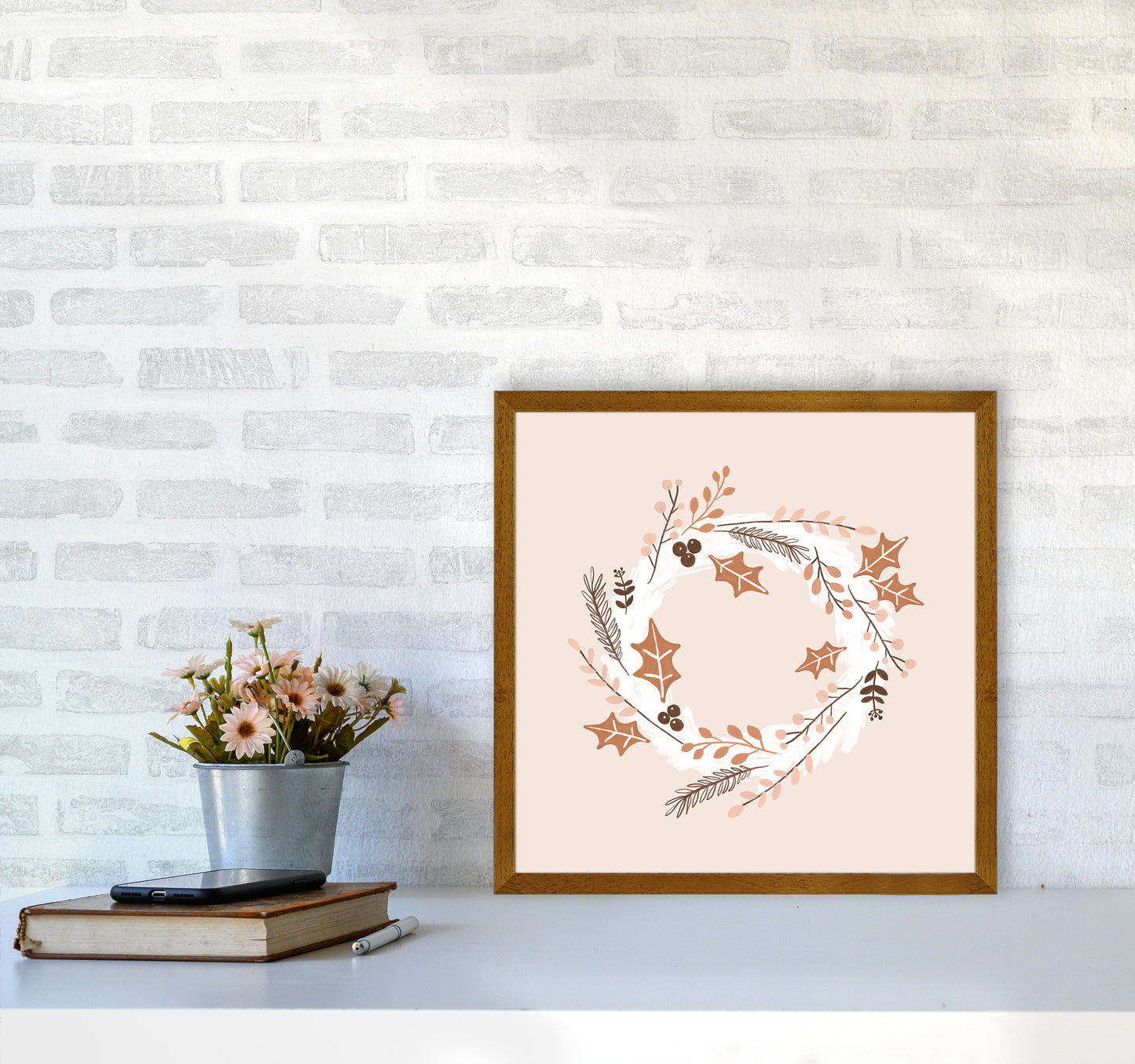 Christmas Wreath Christmas Art Print by Orara Studio5050 Print Only