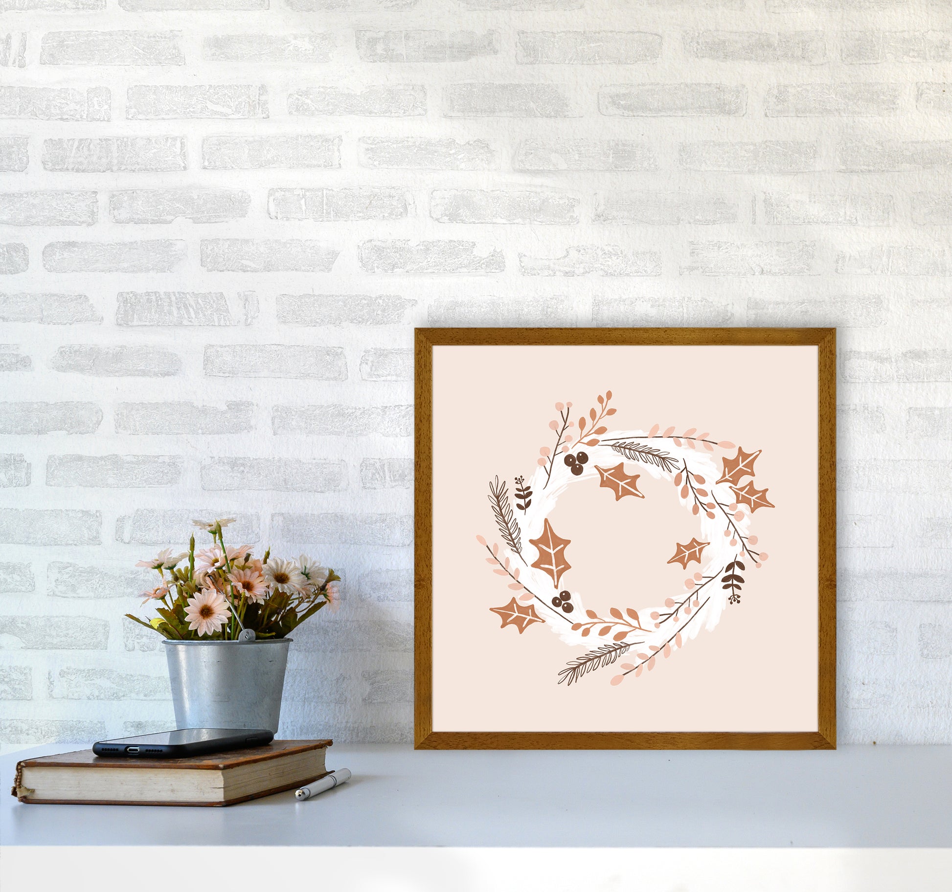 Christmas Wreath Christmas Art Print by Orara Studio5050 Print Only