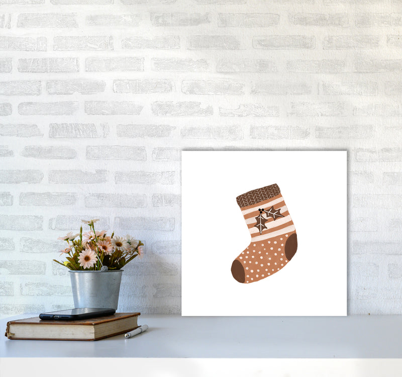 Xmas Stocking Christmas Art Print by Orara Studio5050 Black Frame