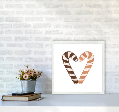 Candy Canes Christmas Art Print by Orara Studio5050 Oak Frame