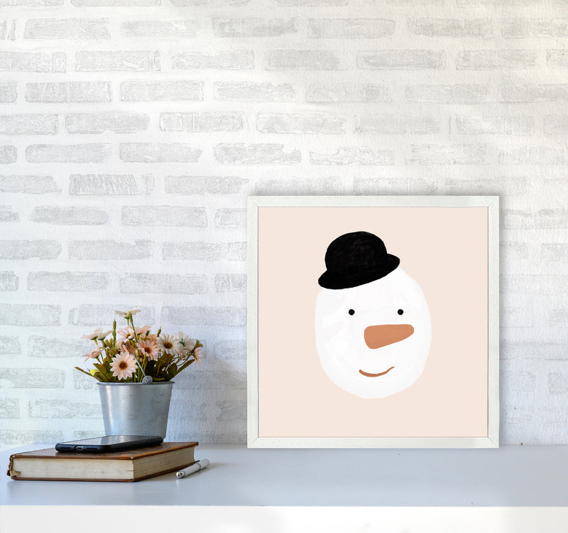 Snowman Christmas Art Print by Orara Studio5050 Oak Frame