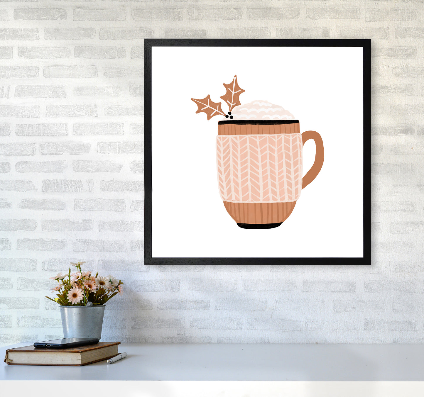 Christmas Drink Christmas Art Print by Orara Studio6060 White Frame