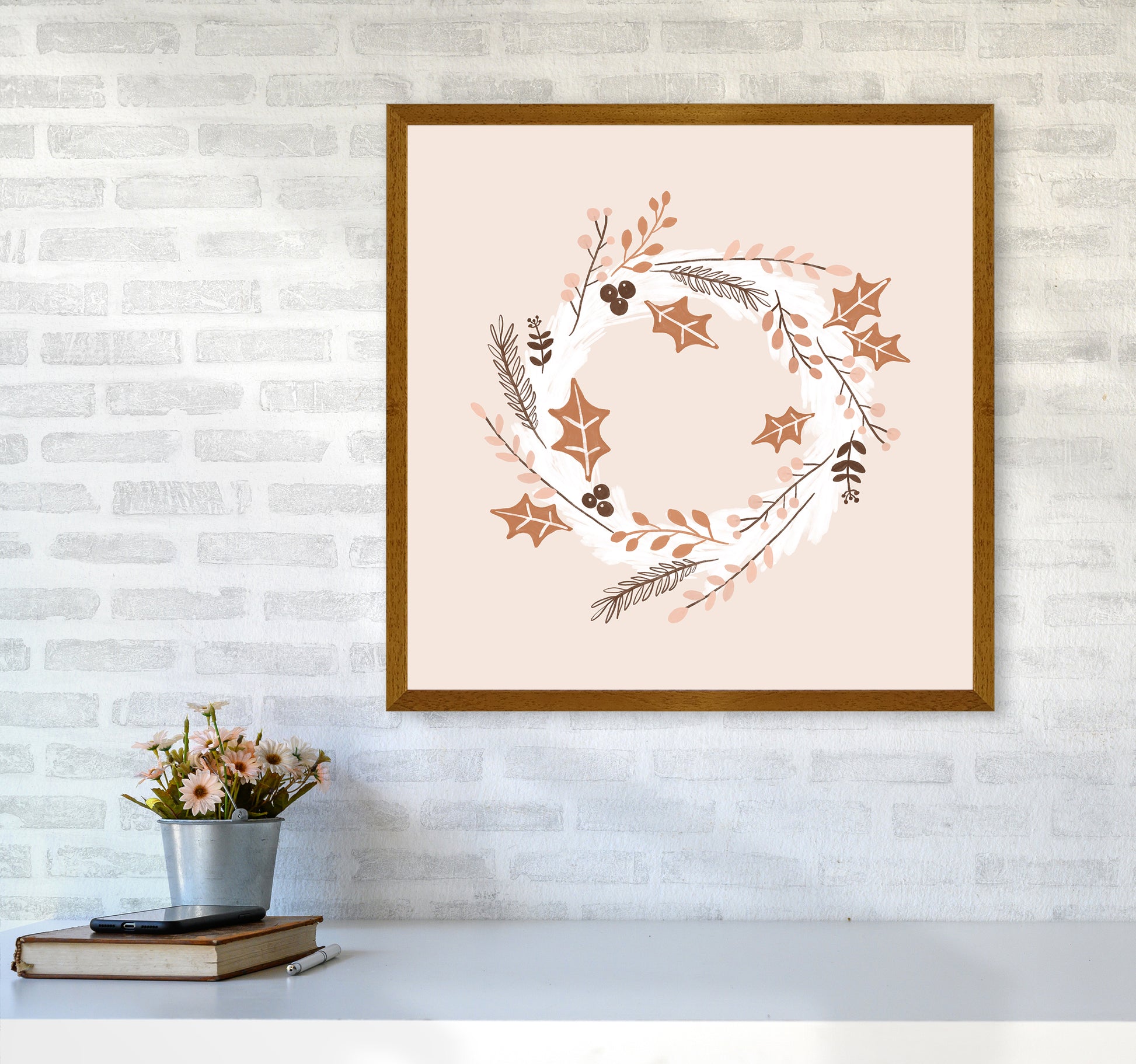 Christmas Wreath Christmas Art Print by Orara Studio6060 Print Only