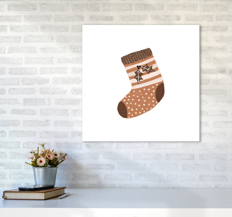 Xmas Stocking Christmas Art Print by Orara Studio6060 Black Frame