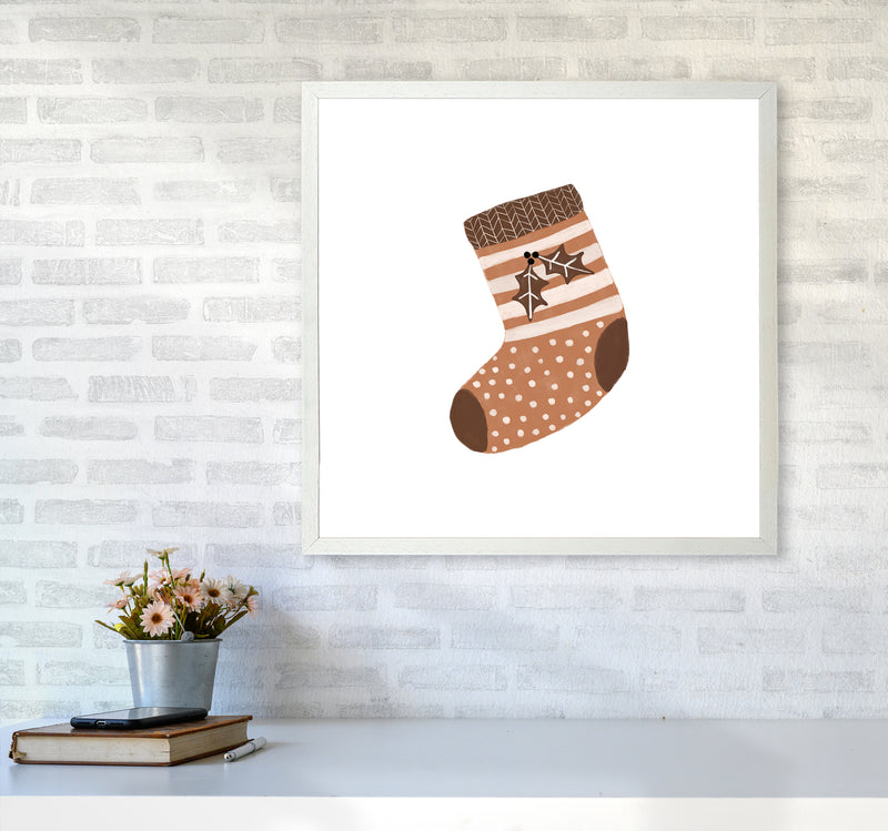 Xmas Stocking Christmas Art Print by Orara Studio6060 Oak Frame