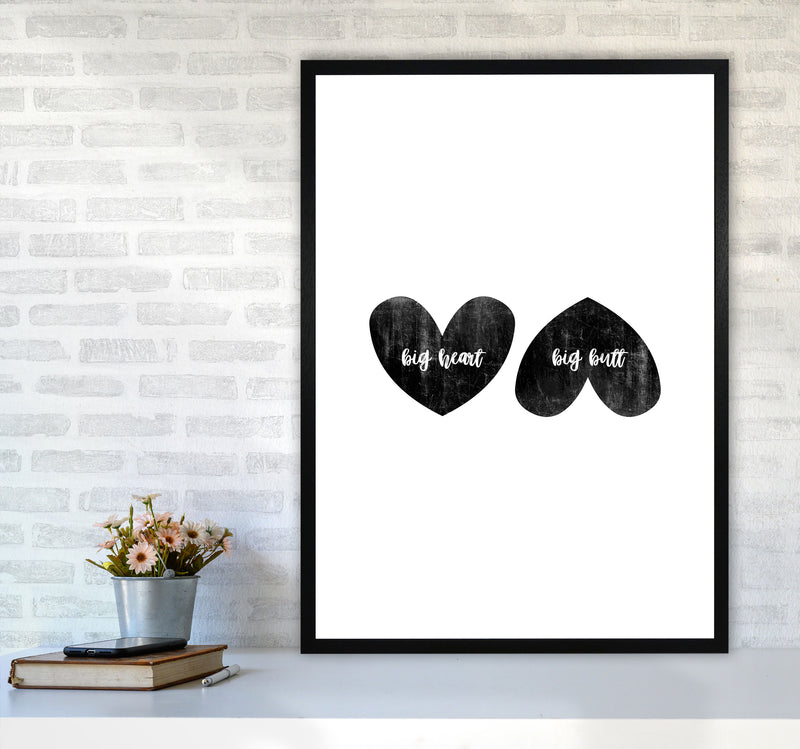 Big Heart Big Butt Humorous Art Print By Orara Studio A1 White Frame