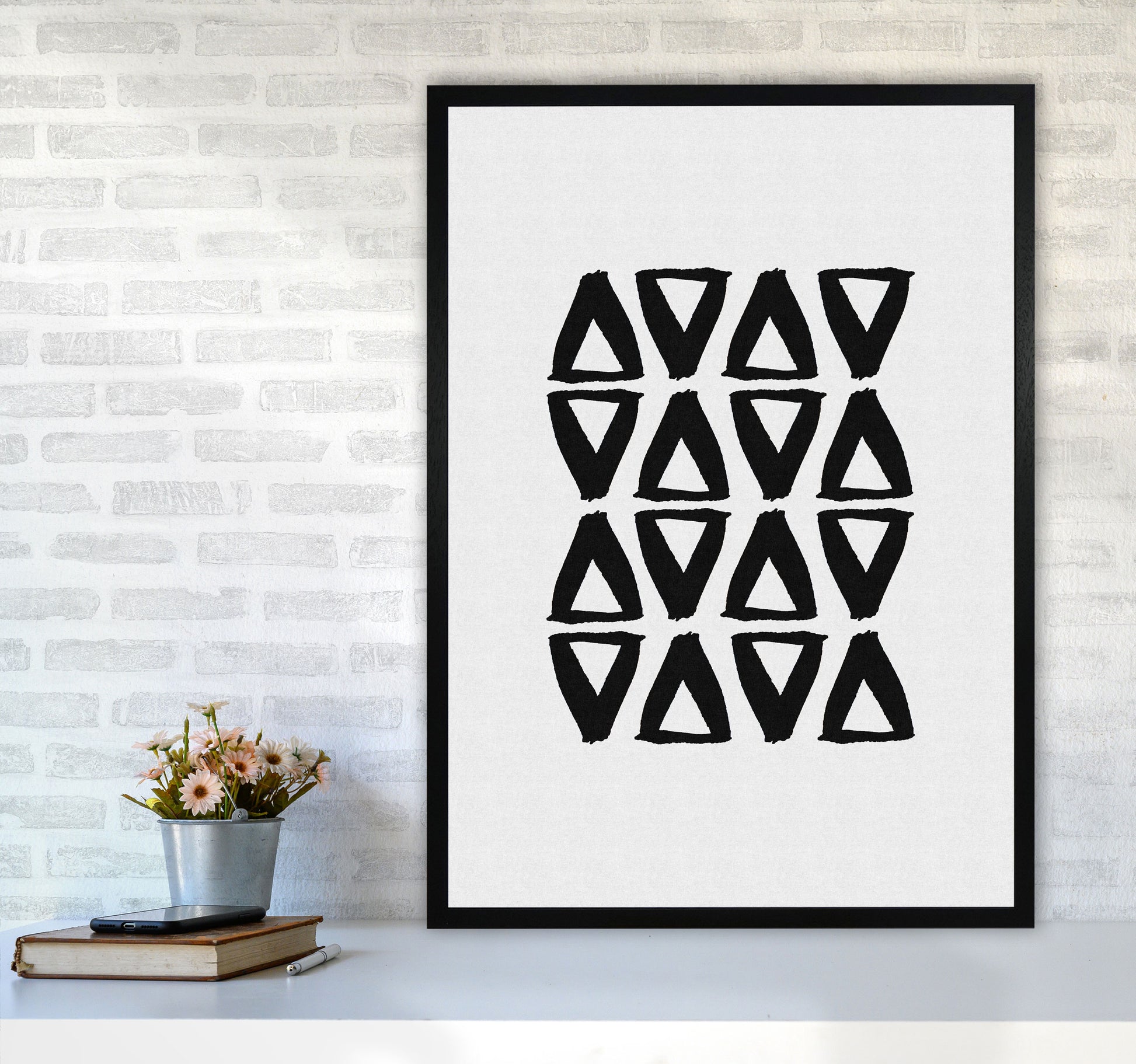 Black And White Abstract II Print By Orara Studio A1 White Frame