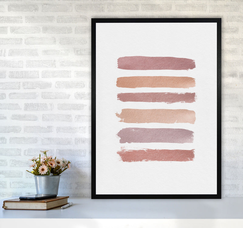 Dusty Rose Stripes Print By Orara Studio A1 White Frame