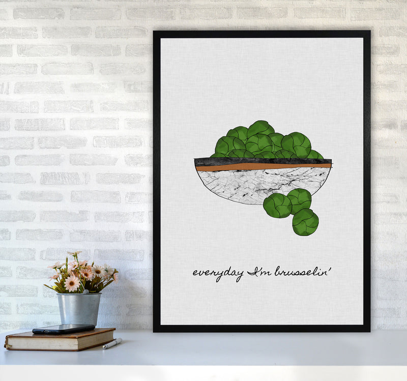 Everyday I&#39;m Brusselin&#39; Print By Orara Studio, Framed Kitchen Wall Art