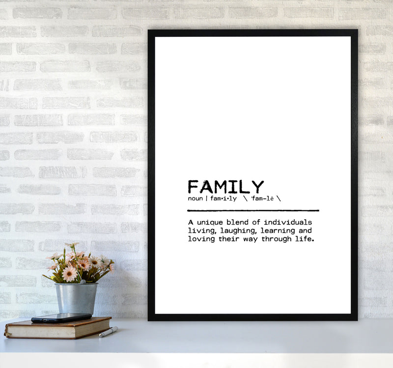 Family Unique Definition Quote Print By Orara Studio A1 White Frame