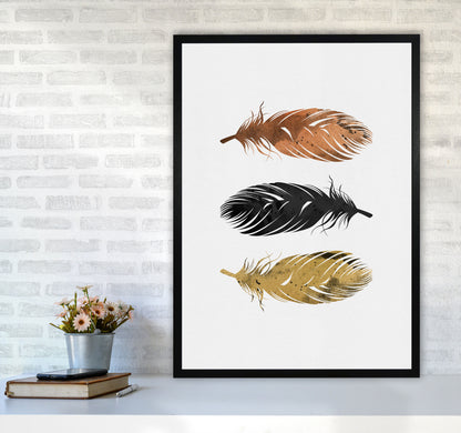 Feathers Print By Orara Studio, Framed Botanical & Nature Art Print A1 White Frame