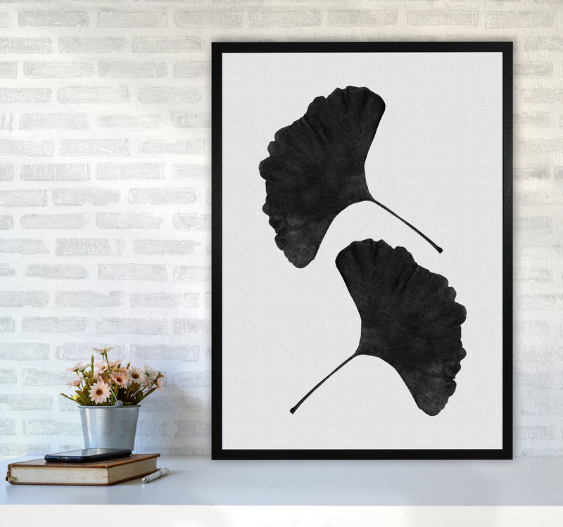 Ginkgo Leaf Black & White II Print By Orara Studio A1 White Frame