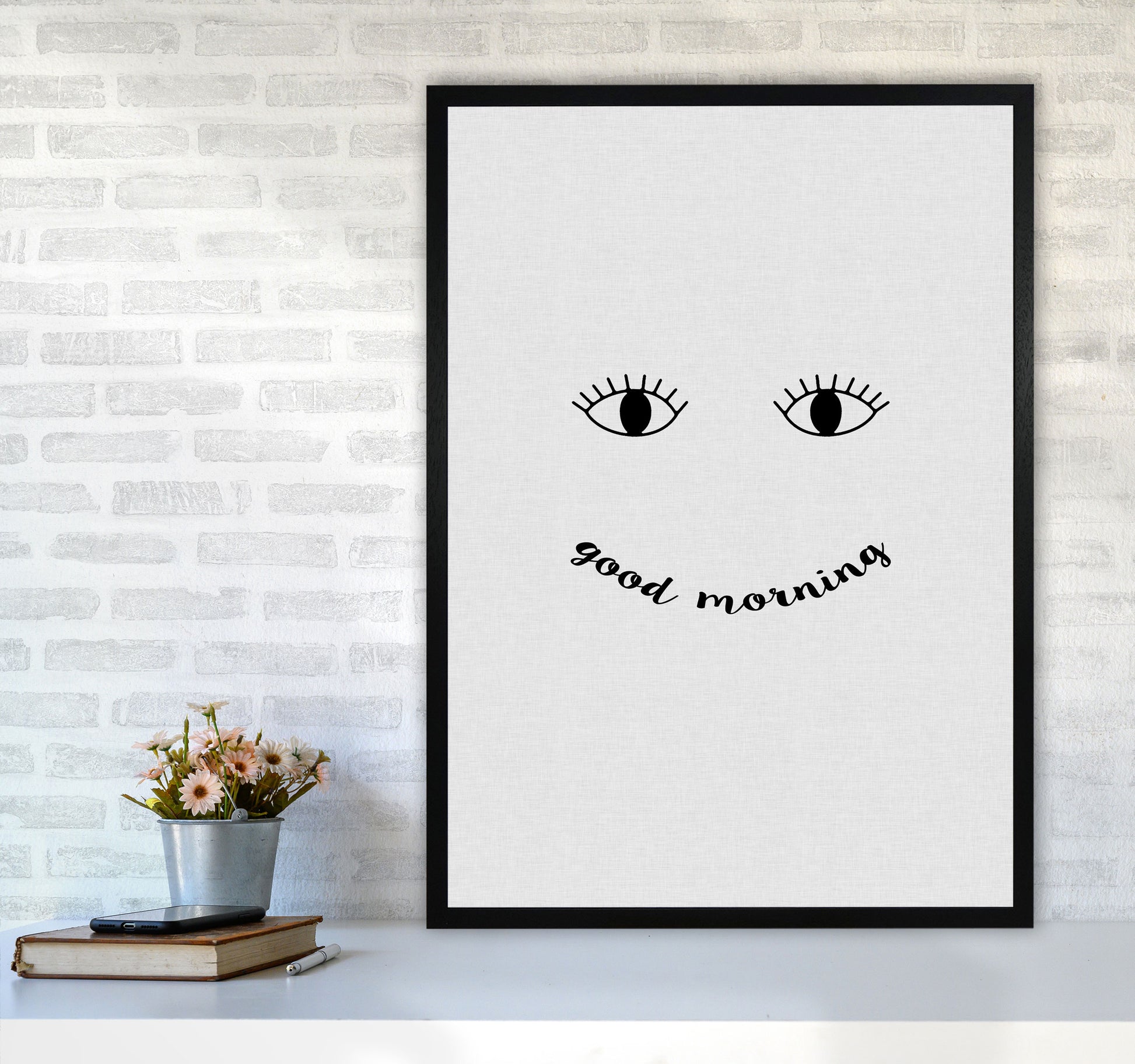 Good Morning Quote Print By Orara Studio A1 White Frame