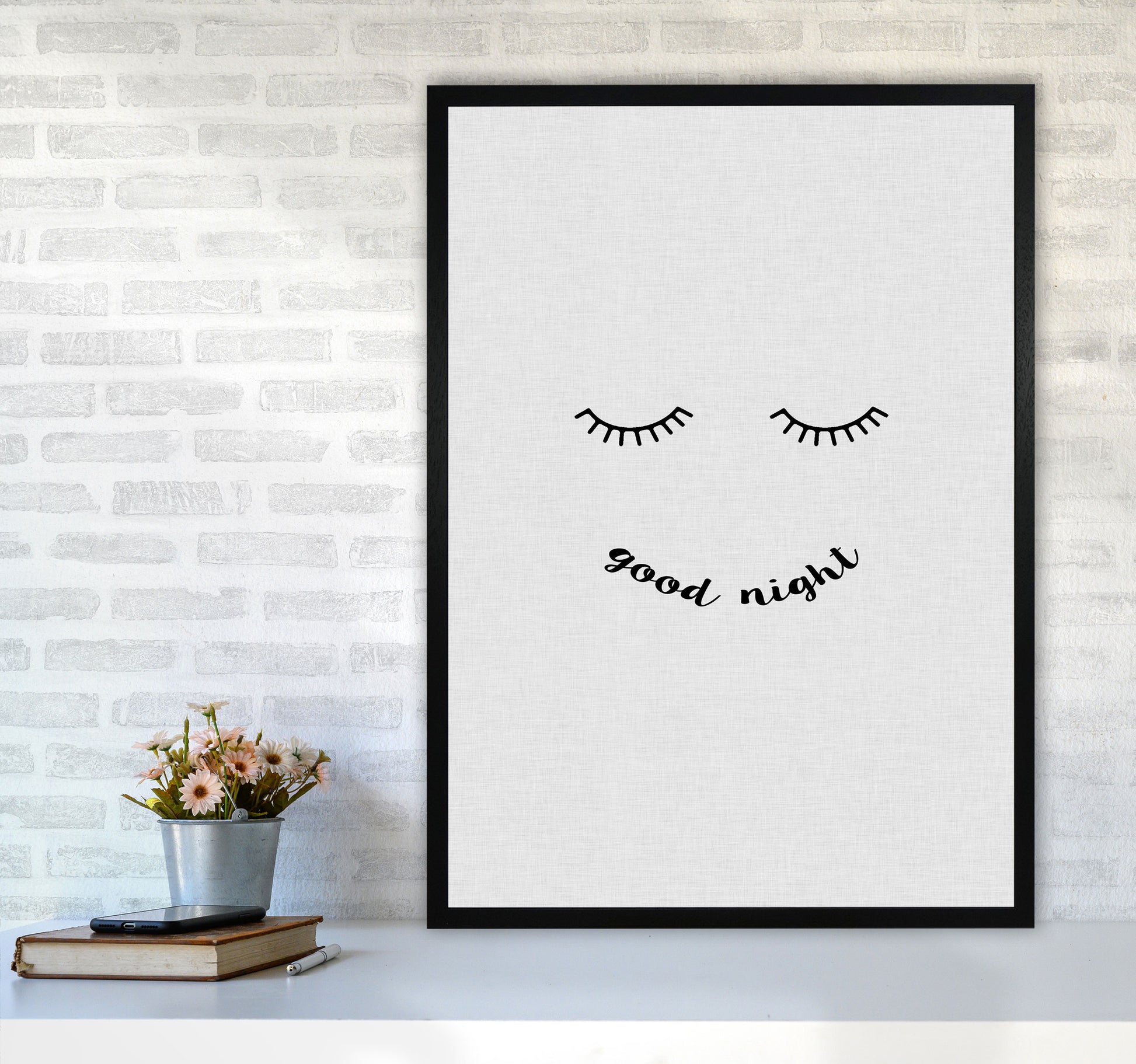 Good Night Quote Print By Orara Studio A1 White Frame