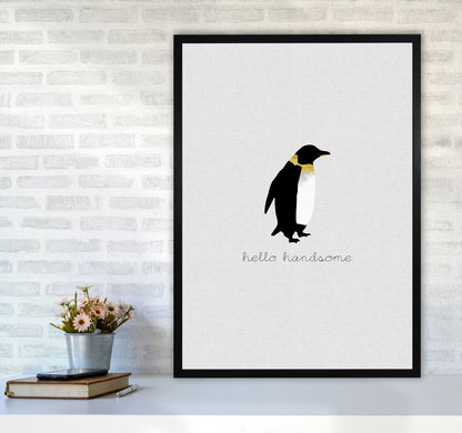 Hello Handsome Animal Quote Print By Orara Studio A1 White Frame