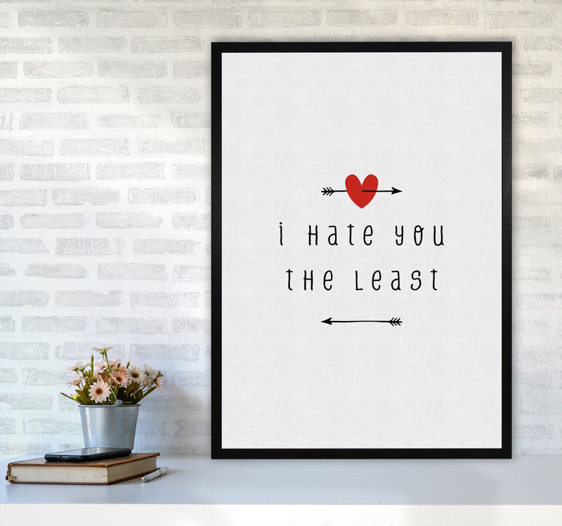 I Hate You The Least Print By Orara Studio A1 White Frame