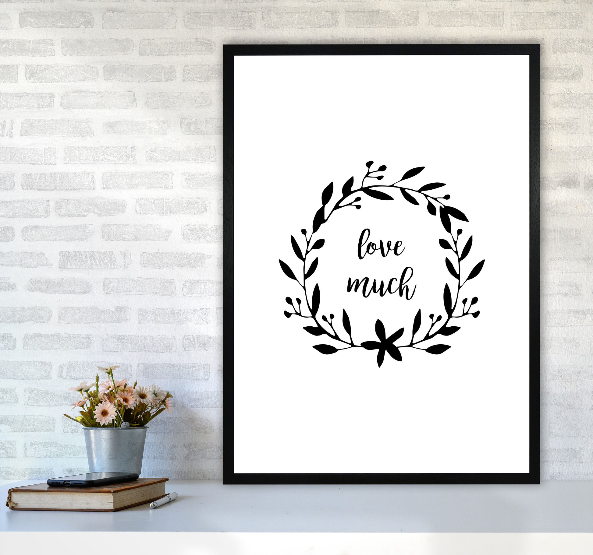 Love Much Illustration Print By Orara Studio A1 White Frame