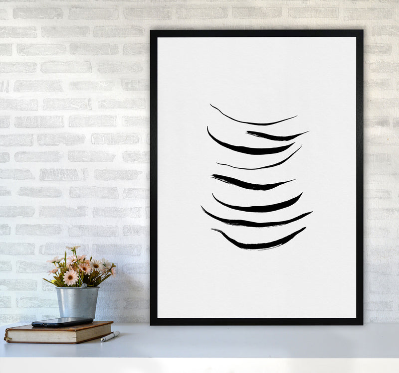 Minimalist Black Painting I Print By Orara Studio A1 White Frame