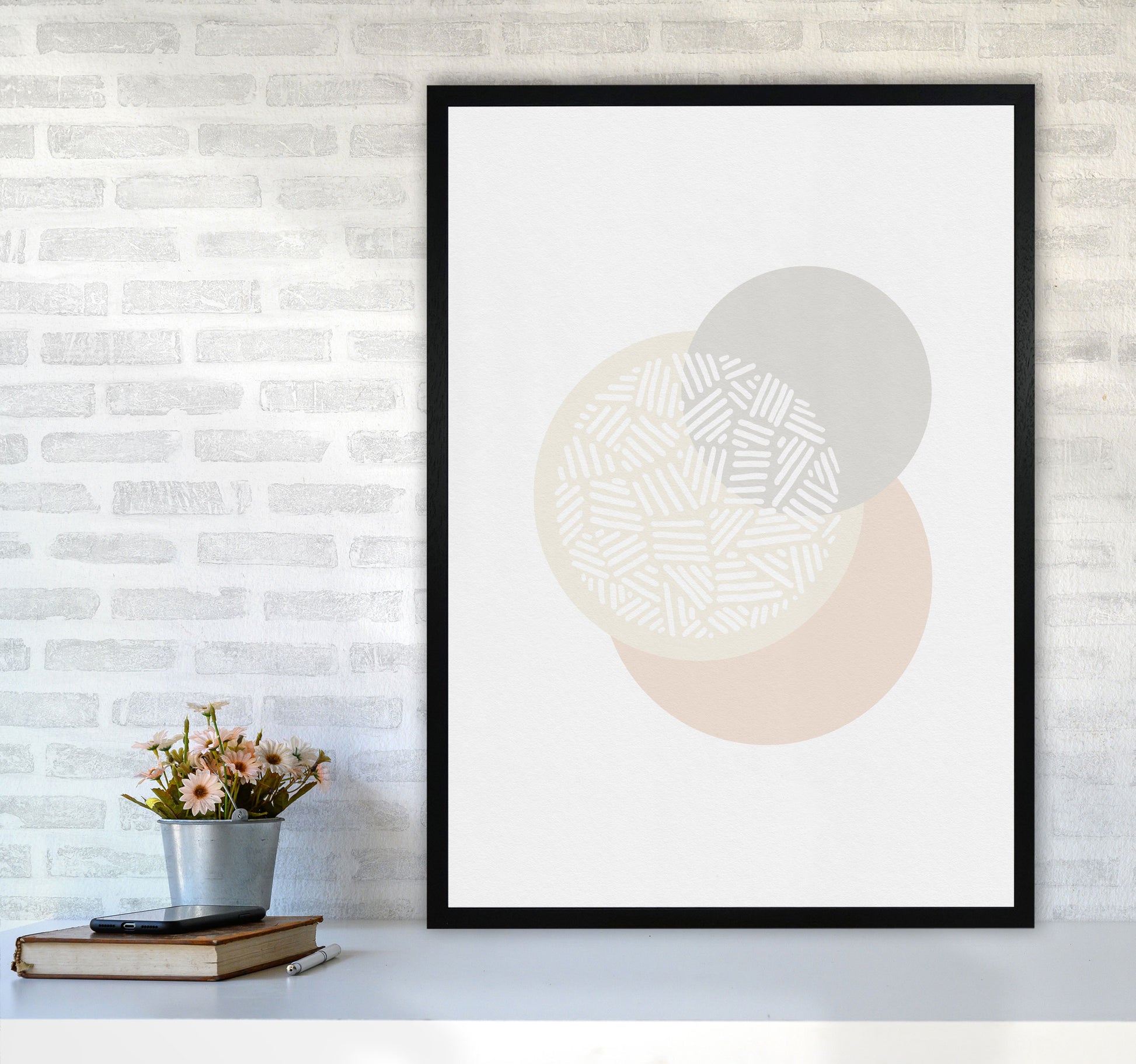 Minimalist Geometric IV Print By Orara Studio A1 White Frame