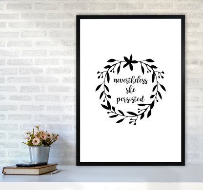 Nevertheless She Persisted Illustration Print By Orara Studio A1 White Frame