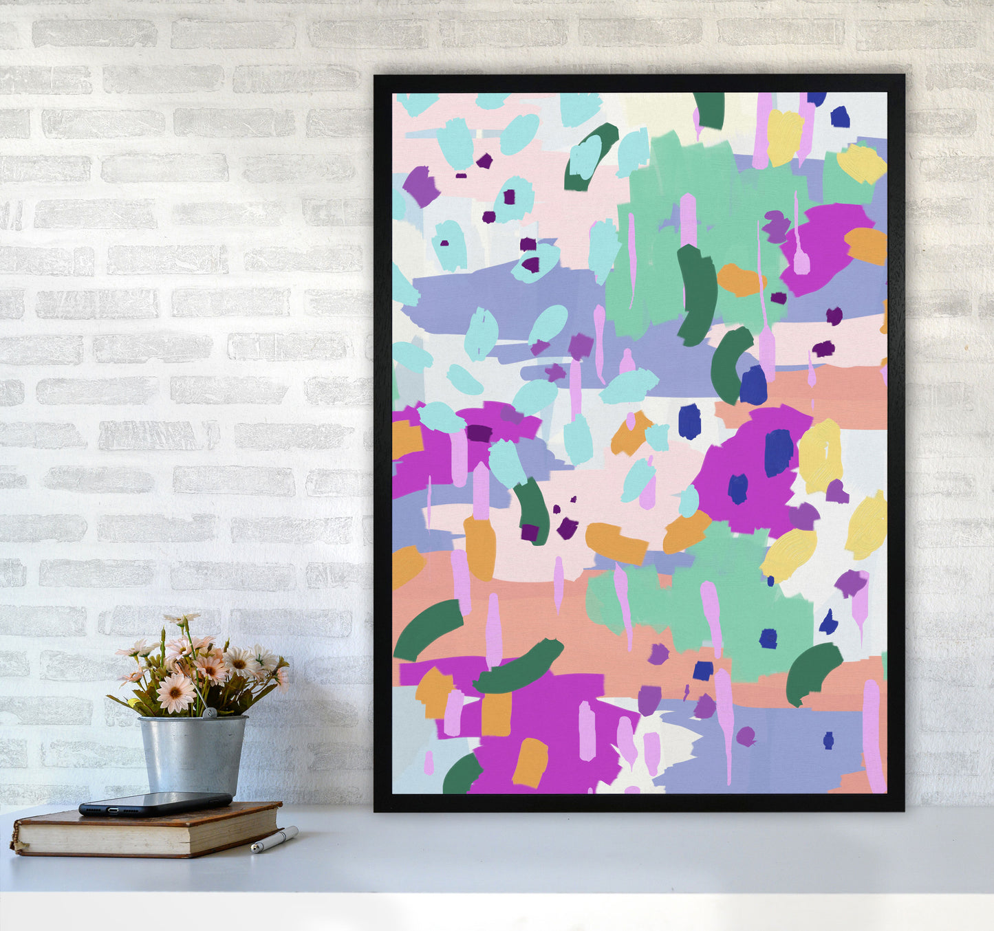 Oil Abstract I Print By Orara Studio A1 White Frame