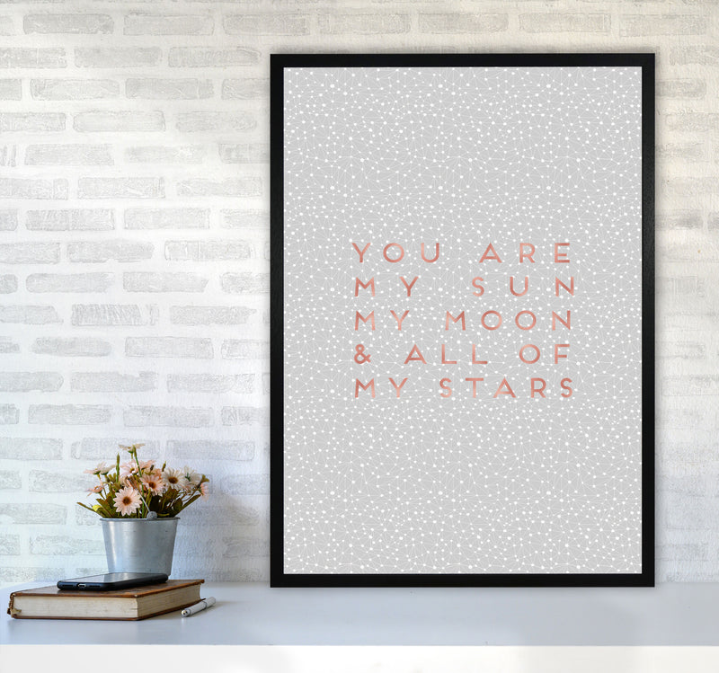 Sun, Moon & Stars Love Quote Print By Orara Studio A1 White Frame