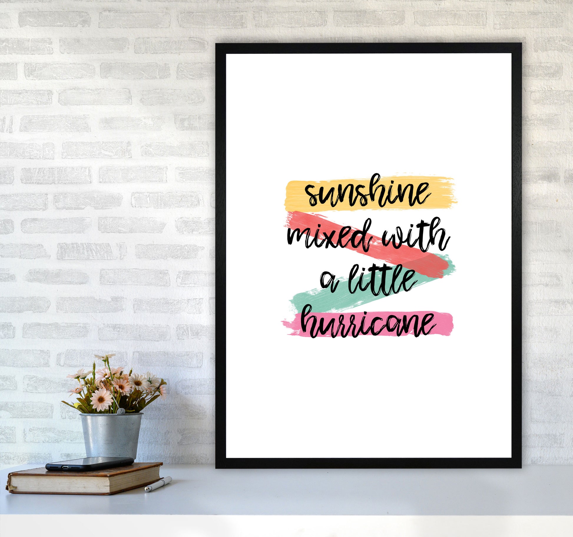 Sunshine Mixed With A Little Hurricane Print By Orara Studio A1 White Frame