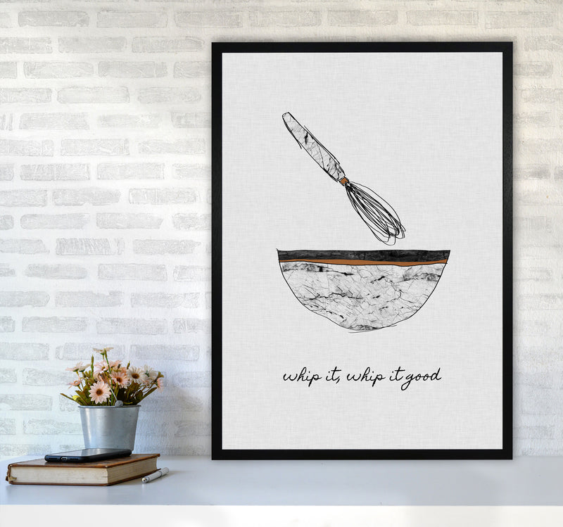 Whip It Good Print By Orara Studio, Framed Kitchen Wall Art A1 White Frame