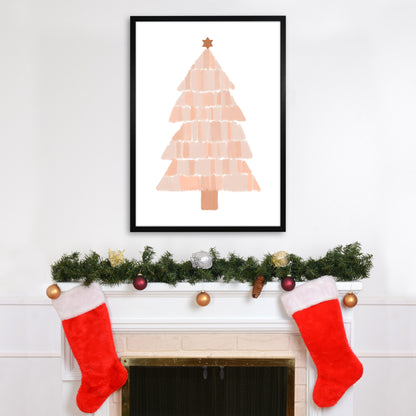 Christmas Tree Painting Christmas Art Print by Orara Studio A1 White Frame