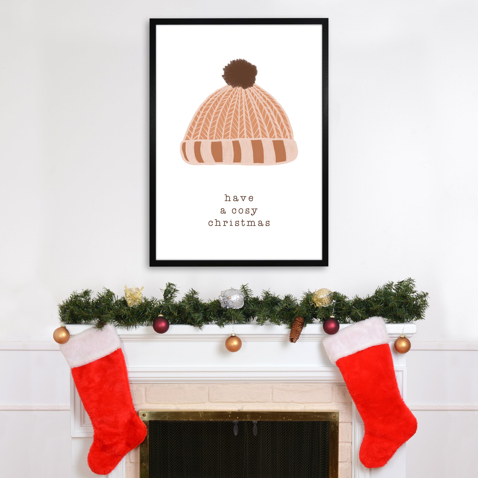 Have A Cosy Christmas Christmas Art Print by Orara Studio A1 White Frame