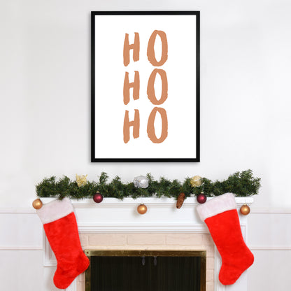 Ho Ho Ho Christmas Art Print by Orara Studio A1 White Frame