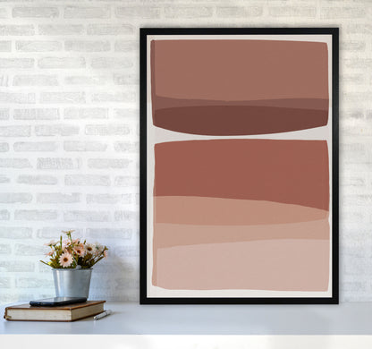 Modern Blush Abstract Art Print by Orara Studio A1 White Frame