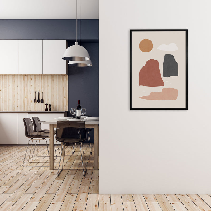 Landscape & Sun Art Print by Orara Studio A1 White Frame