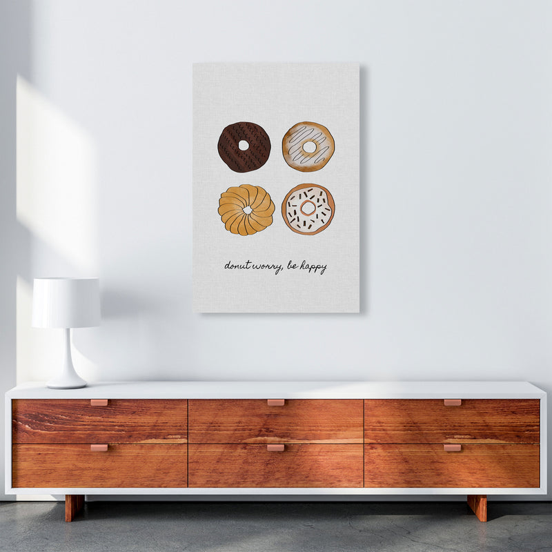 Donut Worry Print By Orara Studio, Framed Kitchen Wall Art A1 Canvas