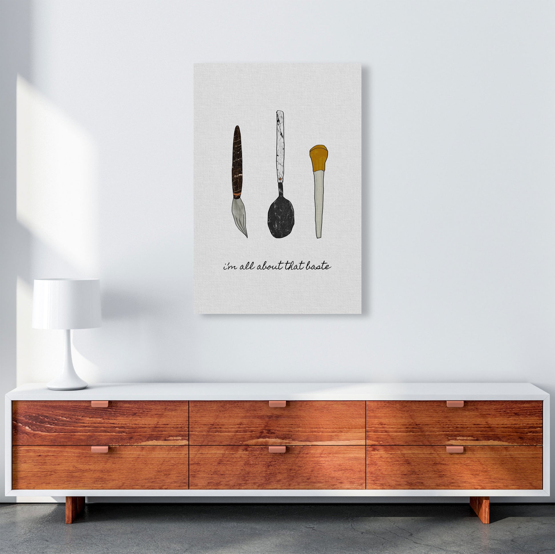 I&#39;m All About The Baste Print By Orara Studio, Framed Kitchen Wall Art A1 Canvas