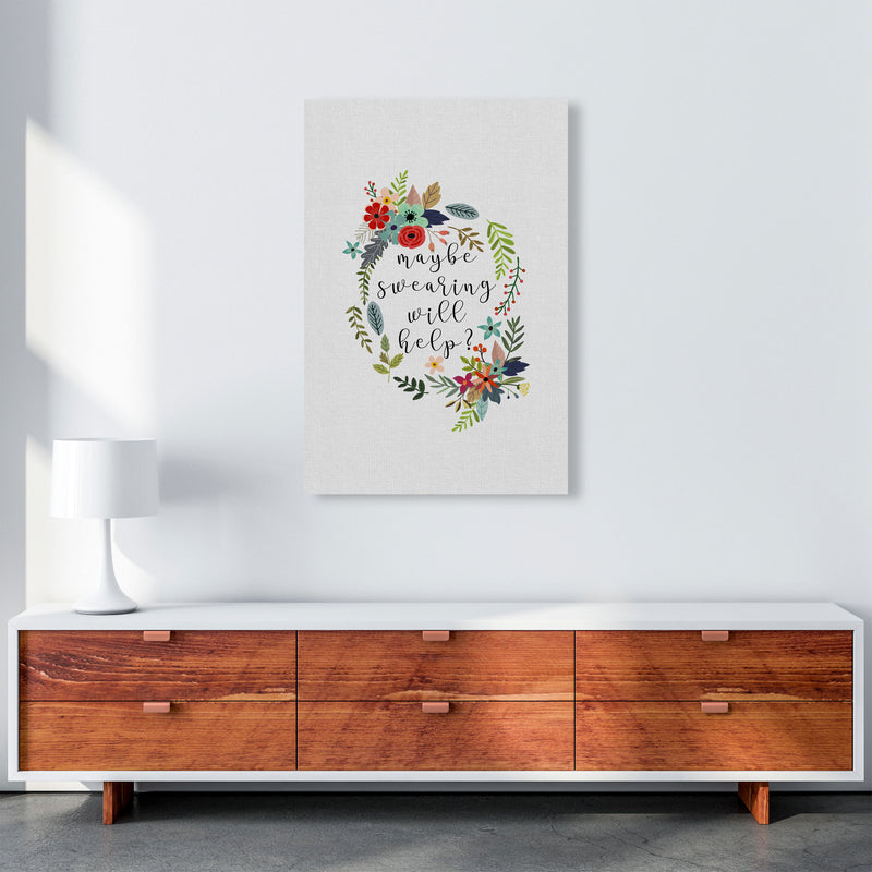 Maybe Swearing Will Help Print By Orara Studio A1 Canvas