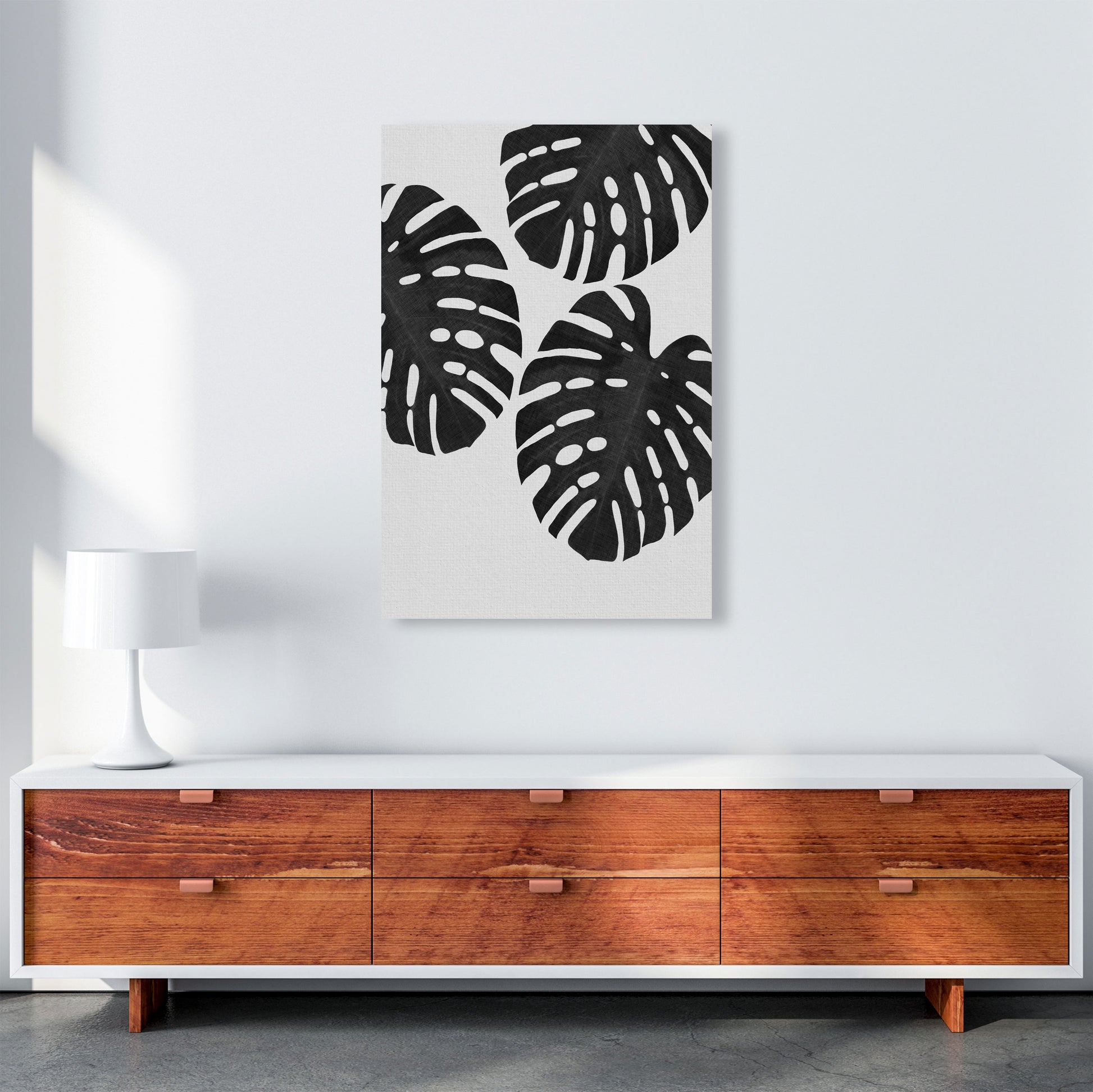 Monstera Black & White III Print By Orara Studio A1 Canvas