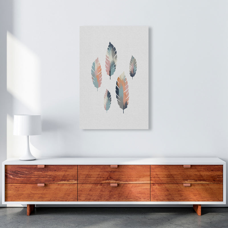 Pastel Leaves Print By Orara Studio, Framed Botanical & Nature Art Print A1 Canvas