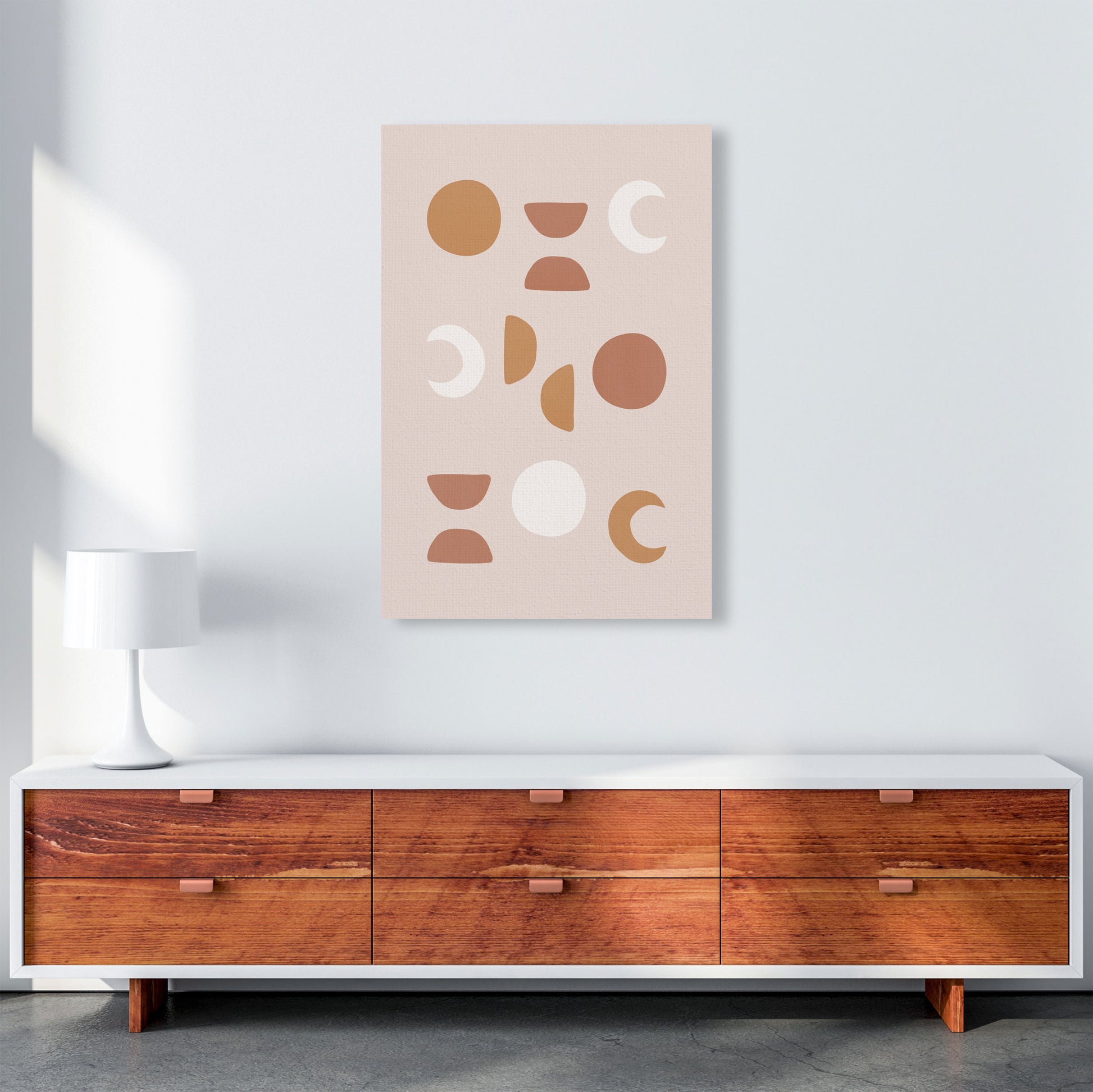 Blush Moon Phases Art Print by Orara Studio A1 Canvas