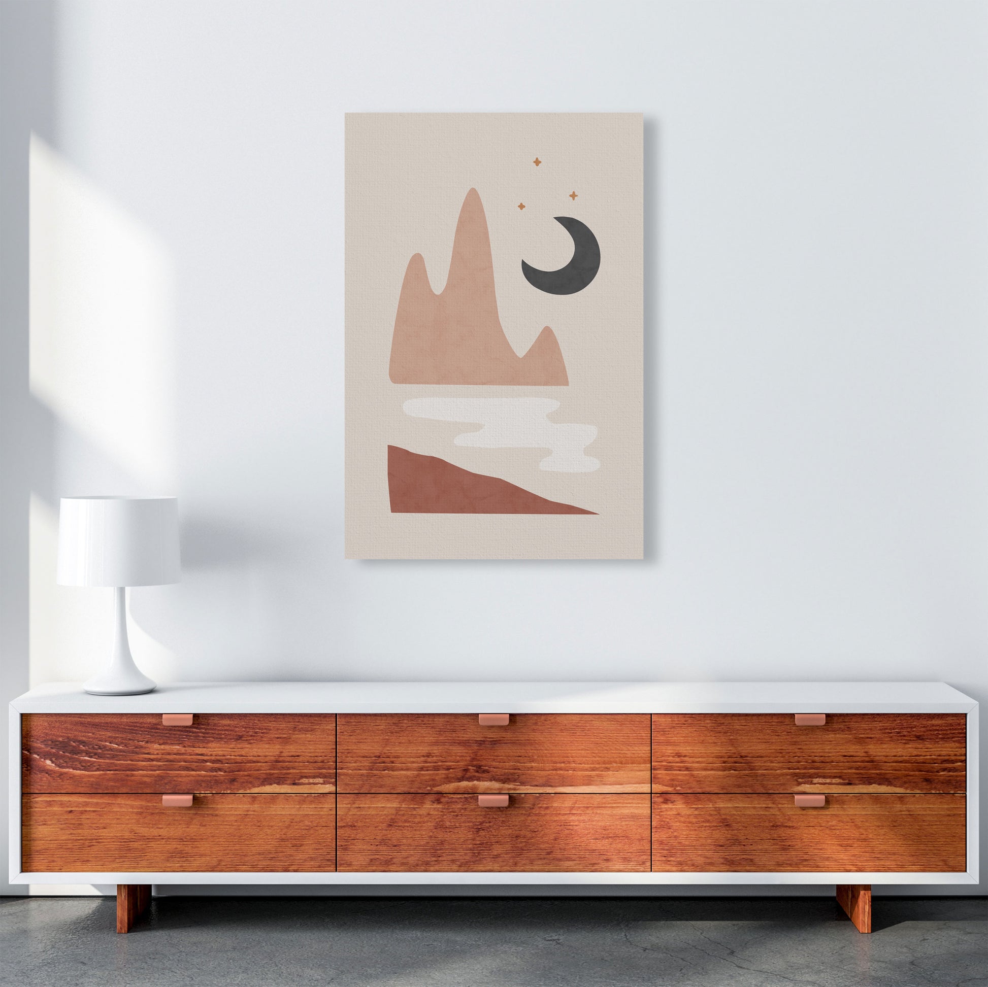 Landscape & Moon Art Print by Orara Studio A1 Canvas