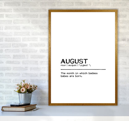 August Badass Definition Quote Print By Orara Studio A1 Print Only