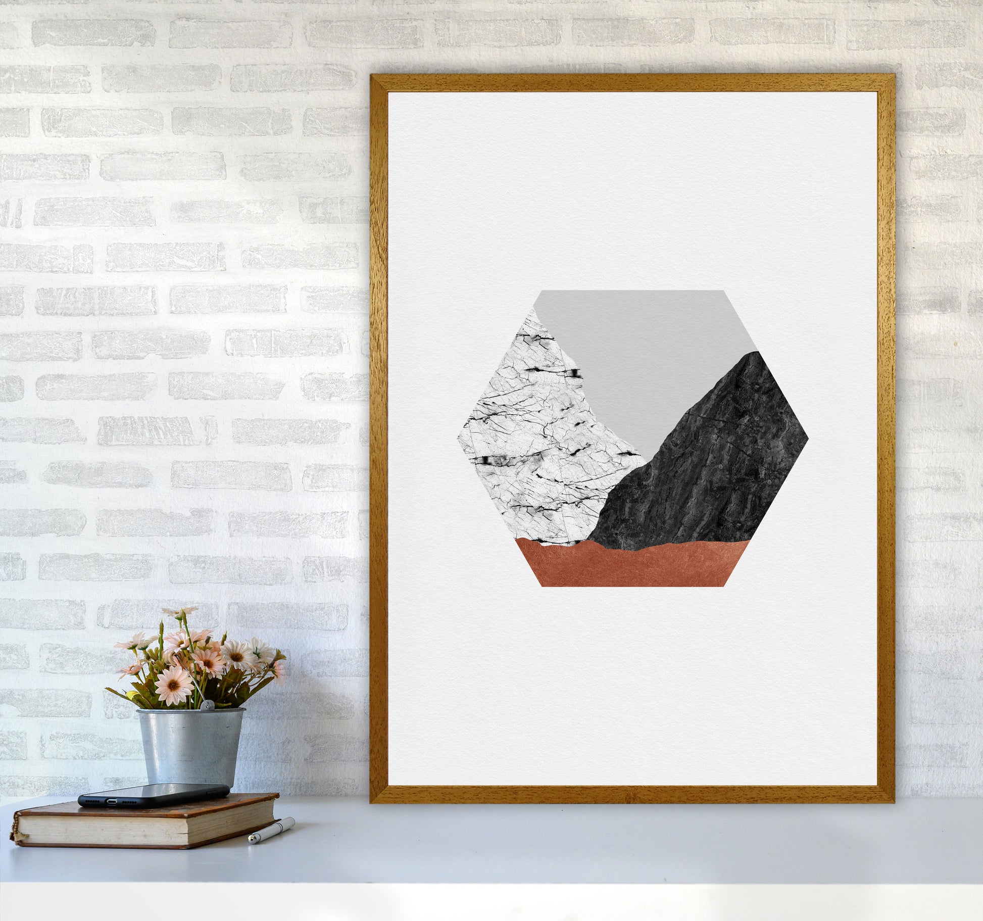 Copper Geometric I Print By Orara Studio A1 Print Only
