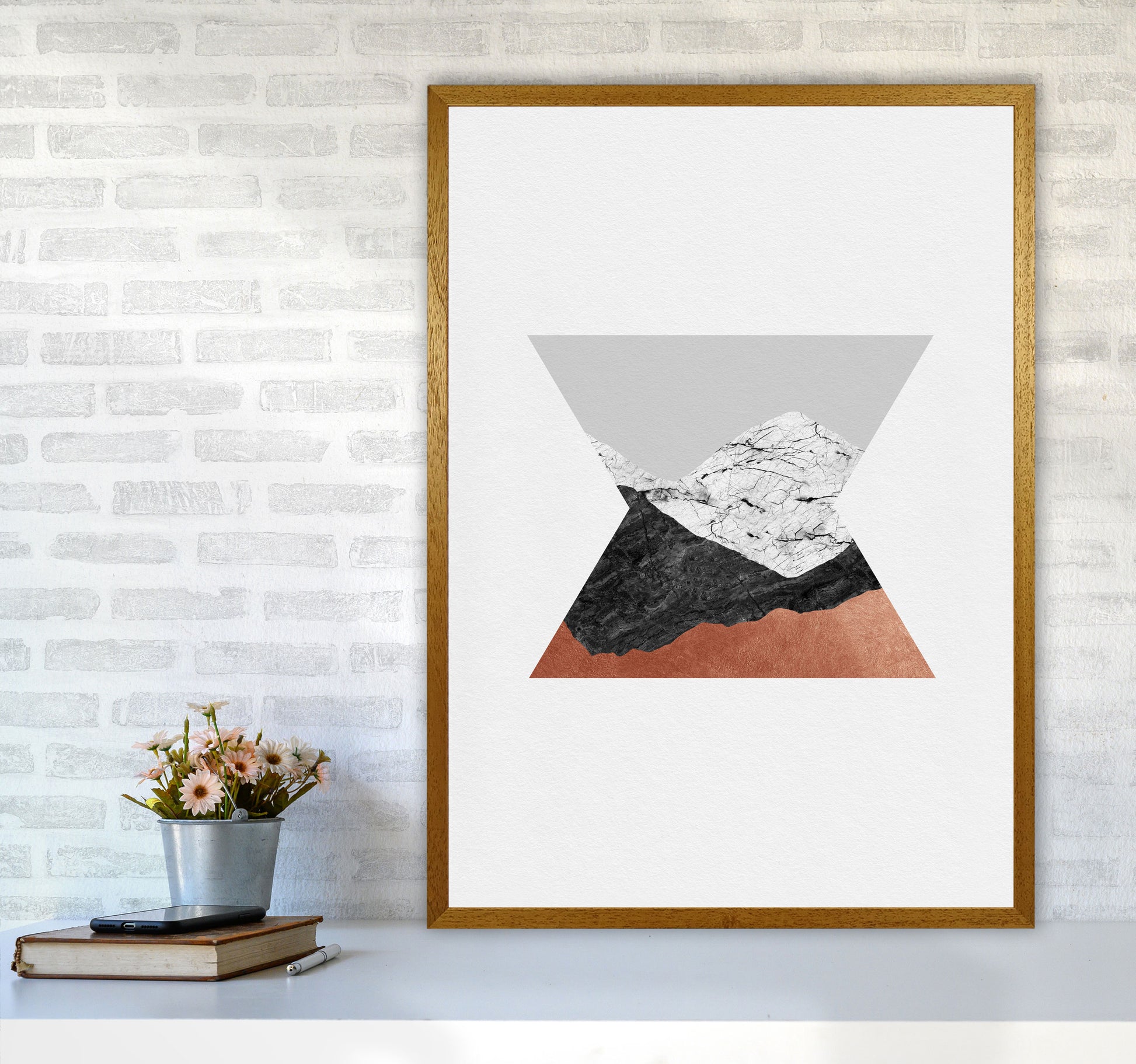 Copper Geometric IV Print By Orara Studio A1 Print Only