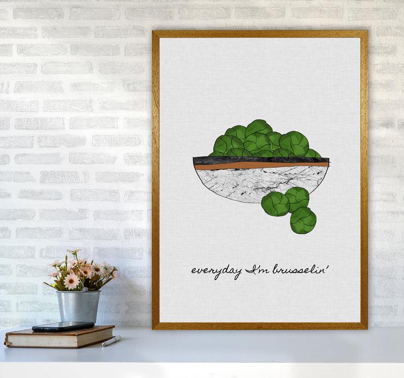 Everyday I&#39;m Brusselin&#39; Print By Orara Studio, Framed Kitchen Wall Art