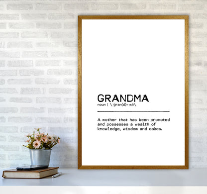 Grandma Knowledge Definition Quote Print By Orara Studio A1 Print Only