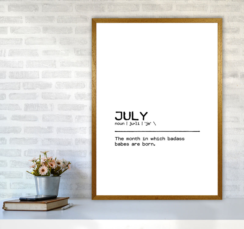 July Badass Definition Quote Print By Orara Studio A1 Print Only