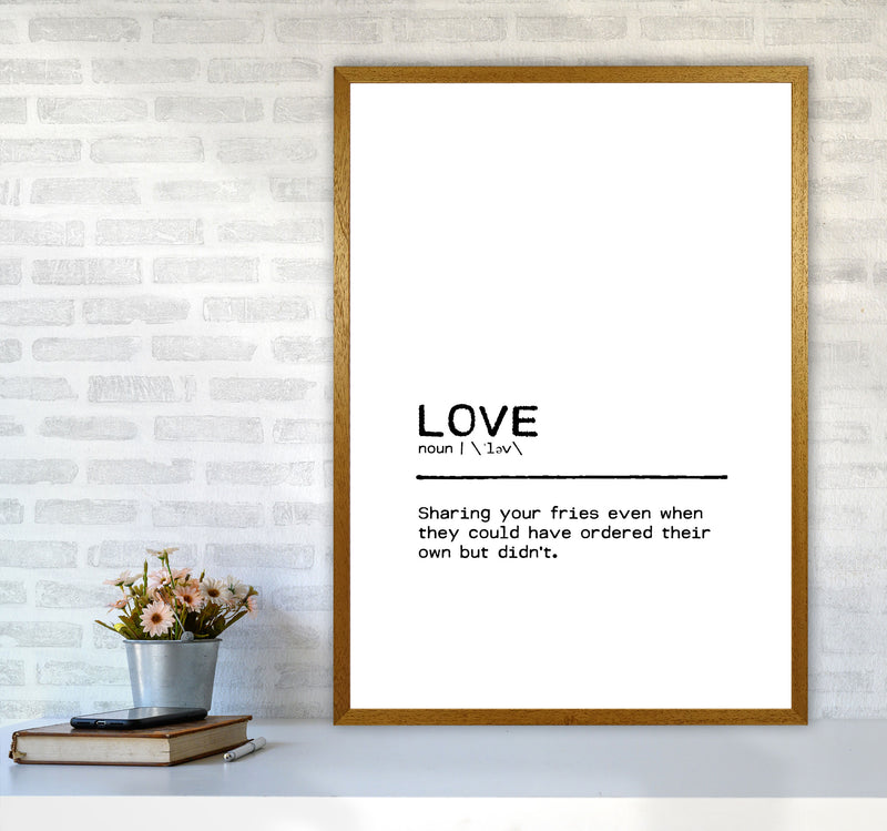 Love Fries Definition Quote Print By Orara Studio A1 Print Only