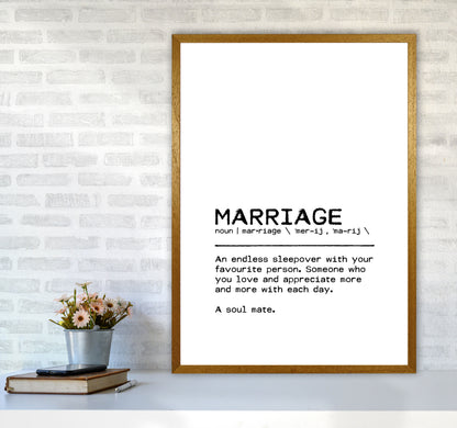 Marriage Sleepover Definition Quote Print By Orara Studio A1 Print Only